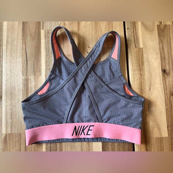 Nike Dri-fit Sports Bra Gray Pink, small - Picture 3 of 4